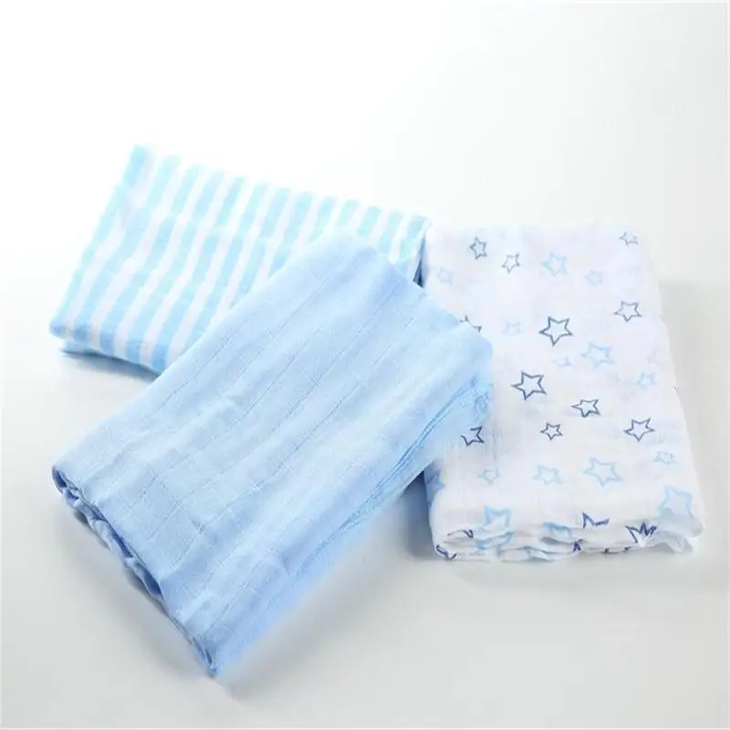 Factory Customized Logo Soft 100% Organic Cotton Cloth Printed Muslin Blankets Muslin Baby Towel