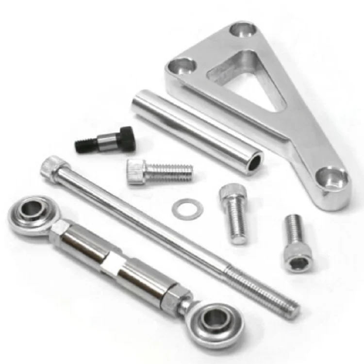 For Chevy SBC 350 Long Water Pump Lwp Aluminum Alternator Bracket Kit Brushed Surface Oxidation