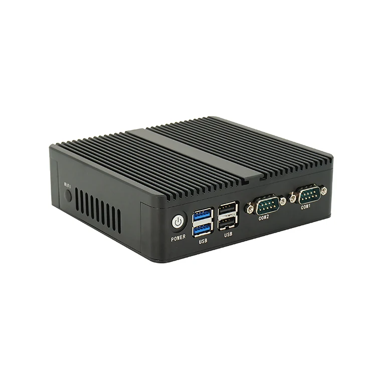 Factory Wholesale Thin Client Fanless Mini PC with DDR3 Dual Lan Dual Com Port Dual Display Micro Desktop Computer
