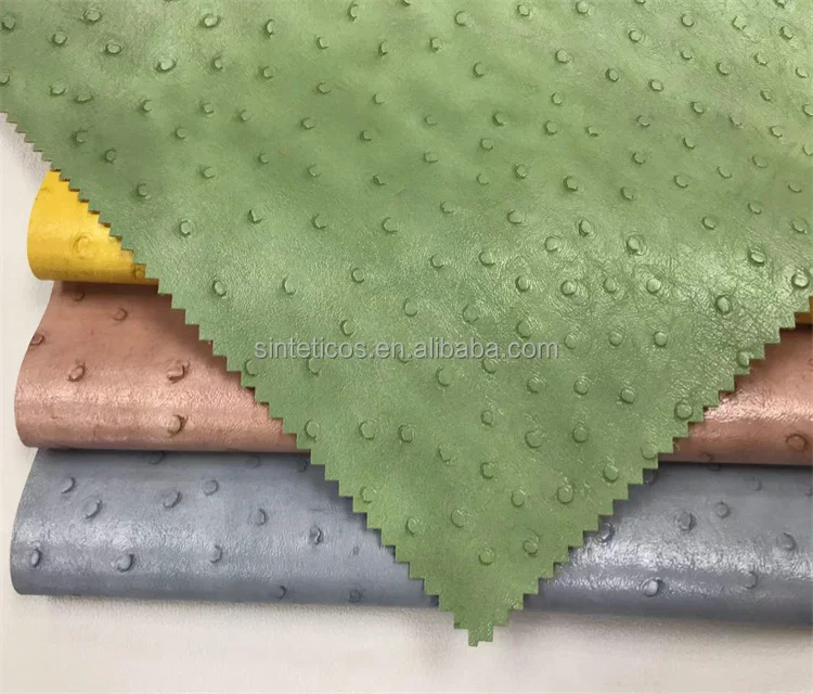 #5A2491, Ostrich Skin Grain For Handbag Shoes, Cotton Backing (PU Sinteticos, Cuero Sinteticos Para Bolsos)