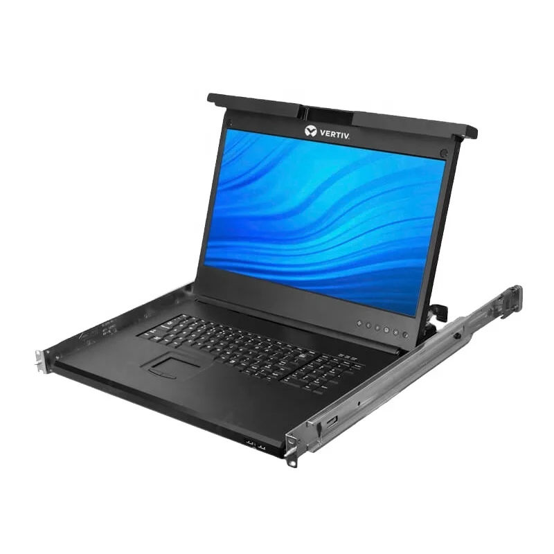 Vertiv LRA 18.5 inch lcd kvm drawer rack mount kvm console and switch 16 port 1U kvm for IDC