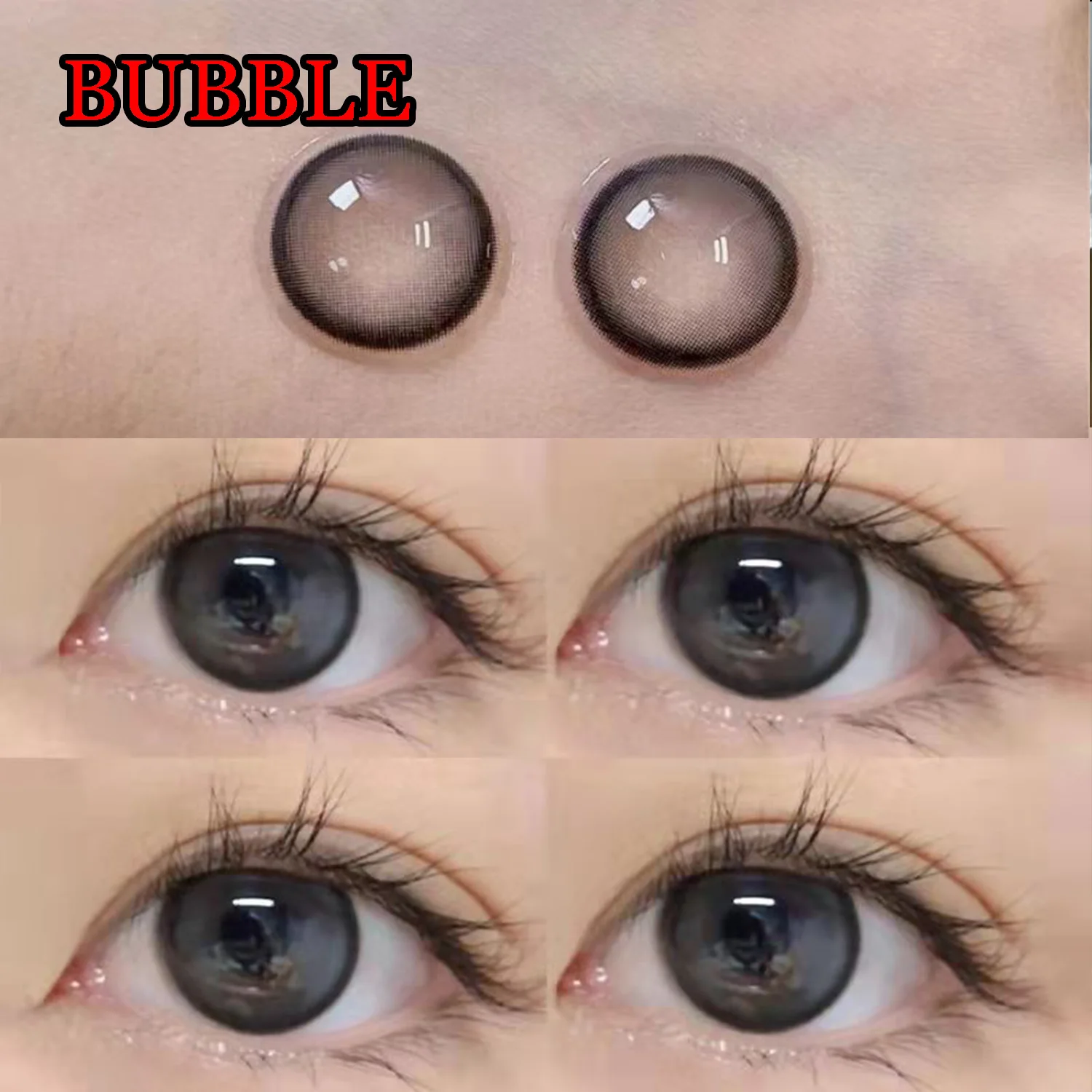 1 year Color Contact Lens Big Eye Look Soft Contact Lenses for Women BubbleBlue