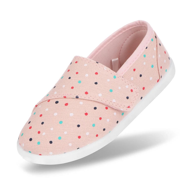 
Josiny Toddler Causal Canvas Sneakers for Girls Boys Casual Slip On Loafers-Polka Dots 