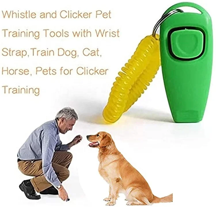 Лидер продаж на Amazon тренажер для домашних животных Clicker с пластиковым браслетом пружине обученные собаки помогут им развивать хорошие