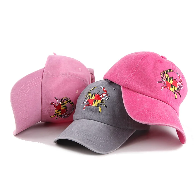 Wholesale 6 panel unstructured vintage gorras custom embroidery logo baseball cap washed cotton dad hats