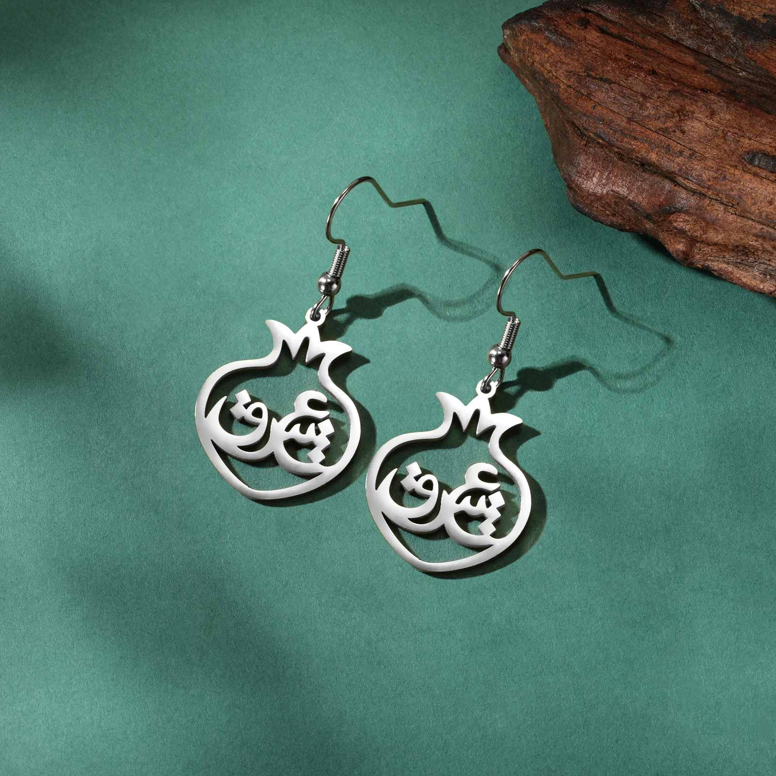 Persian Farsi Iranian Pomegranate Anar Eshgh Love Earrings Women Girls Stainless Steel Jewelry Dangle Earring Christmas Gift