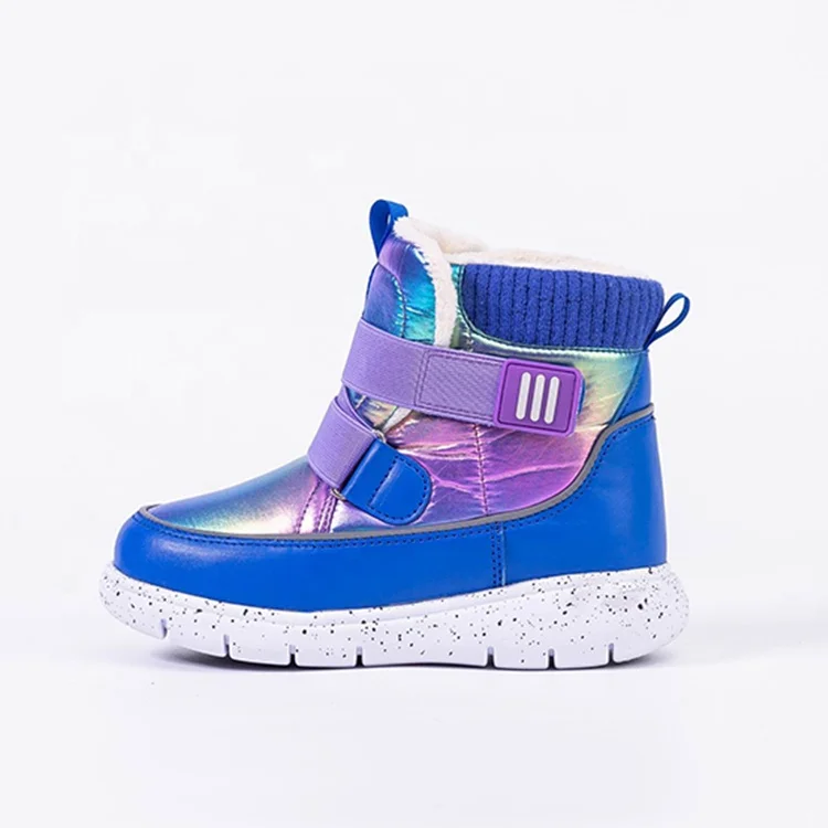 
Shiny Ankle Kids Winter Snow Boots Anti-Slip Anti-Collision Hight-Cut For Outdoor Skiing Children Winter Boots Baby 