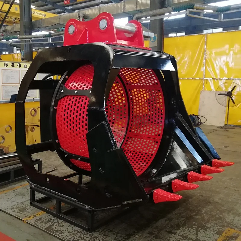 MONDE Excavator Rotating Rotary Screening Bucket Sifting bucket