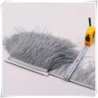 13-15cm Ready To Ship Buy Ostrich Feather Fabric Lace Fringe For Clothing Accessories