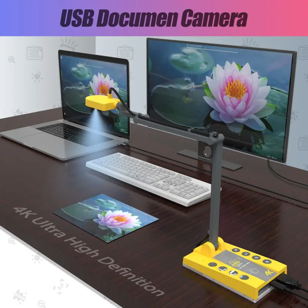 HD/USB 4K 13MP Desktop Camera Document Camera