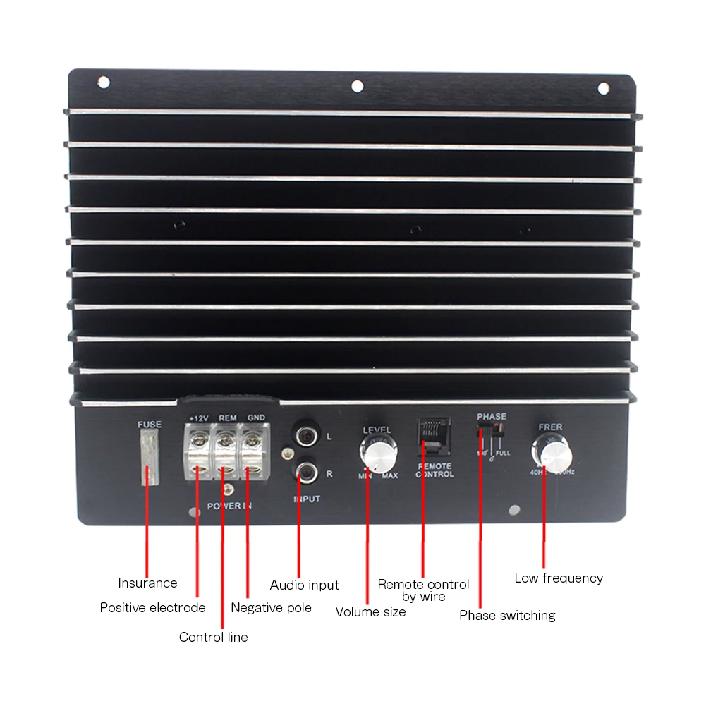 1500W 12V Car Audio Power Amplifier Subwoofer Powerful Bass Car Amplifier Board DIY Amp Board for Auto Car Player