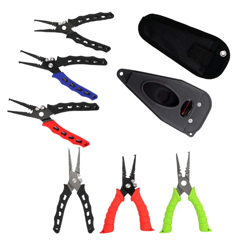 CX08 Quicky Cutting Saltwater Lure Stainless Steel Fishing Plier Outdoor Hook Remover Pliers Multifunctional Fishing Pliers