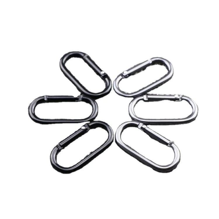 Hot Sell Small Track Buckle No.5 Tactical Hook Small Rock Climbing Carabiner D-shaped Mountaineering Metal Buckles