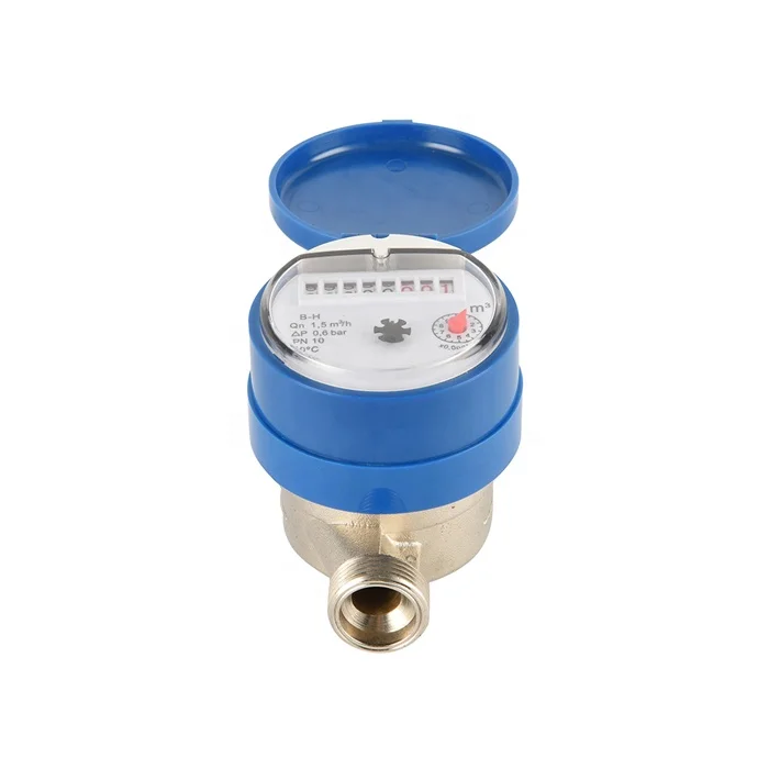 
Class B R160 Brass Home Water Meter Body Single-Jet Dry Type Cold Water Meter DN15 DN20 
