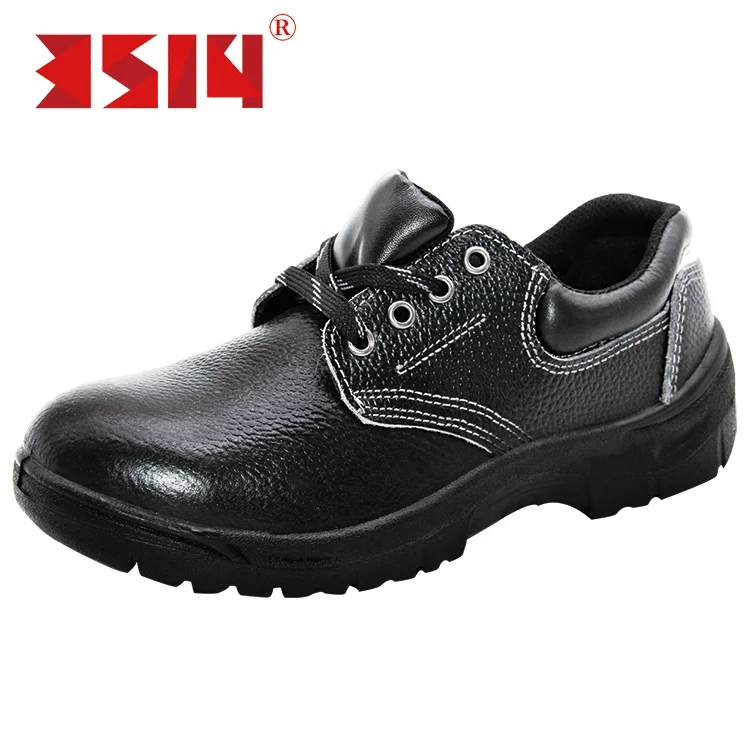 
 Men natural ankle leather boots Black lace-up safety shoes for men  