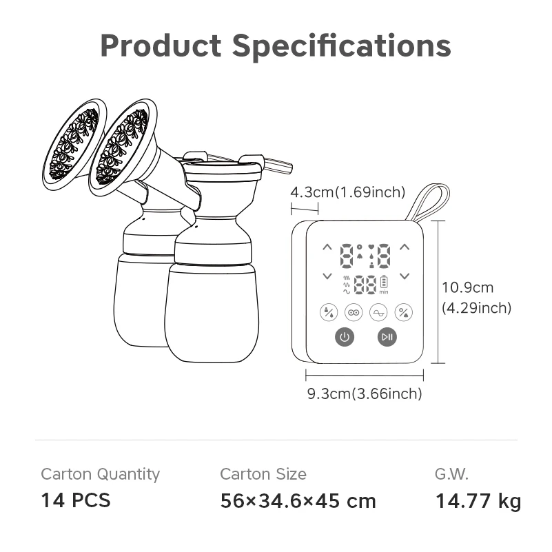 Boboduck высококачественные перезаряжаемые электронные насосы пищевого класса двойной Молокоотсос электрический
