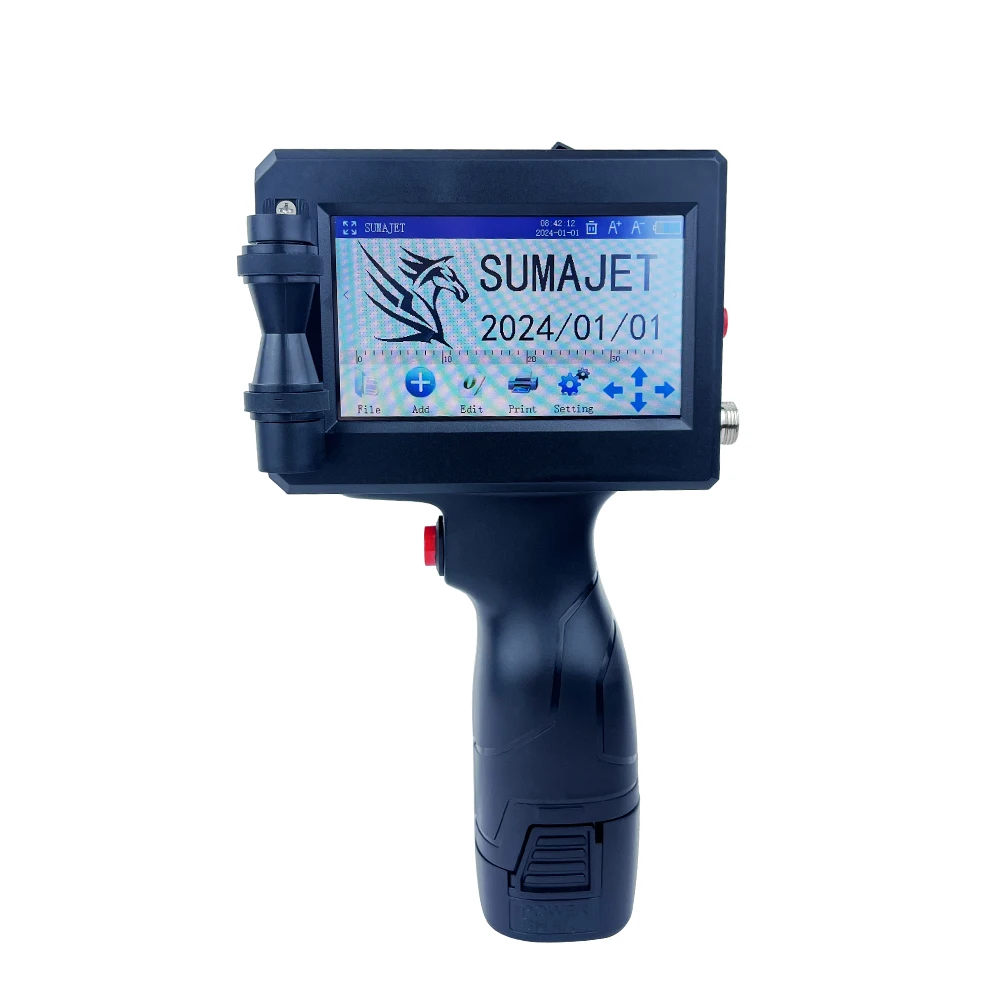 Portable Mini handheld inkjet printer gun with water-based ink printer for printing production dates food bags plastic bottles