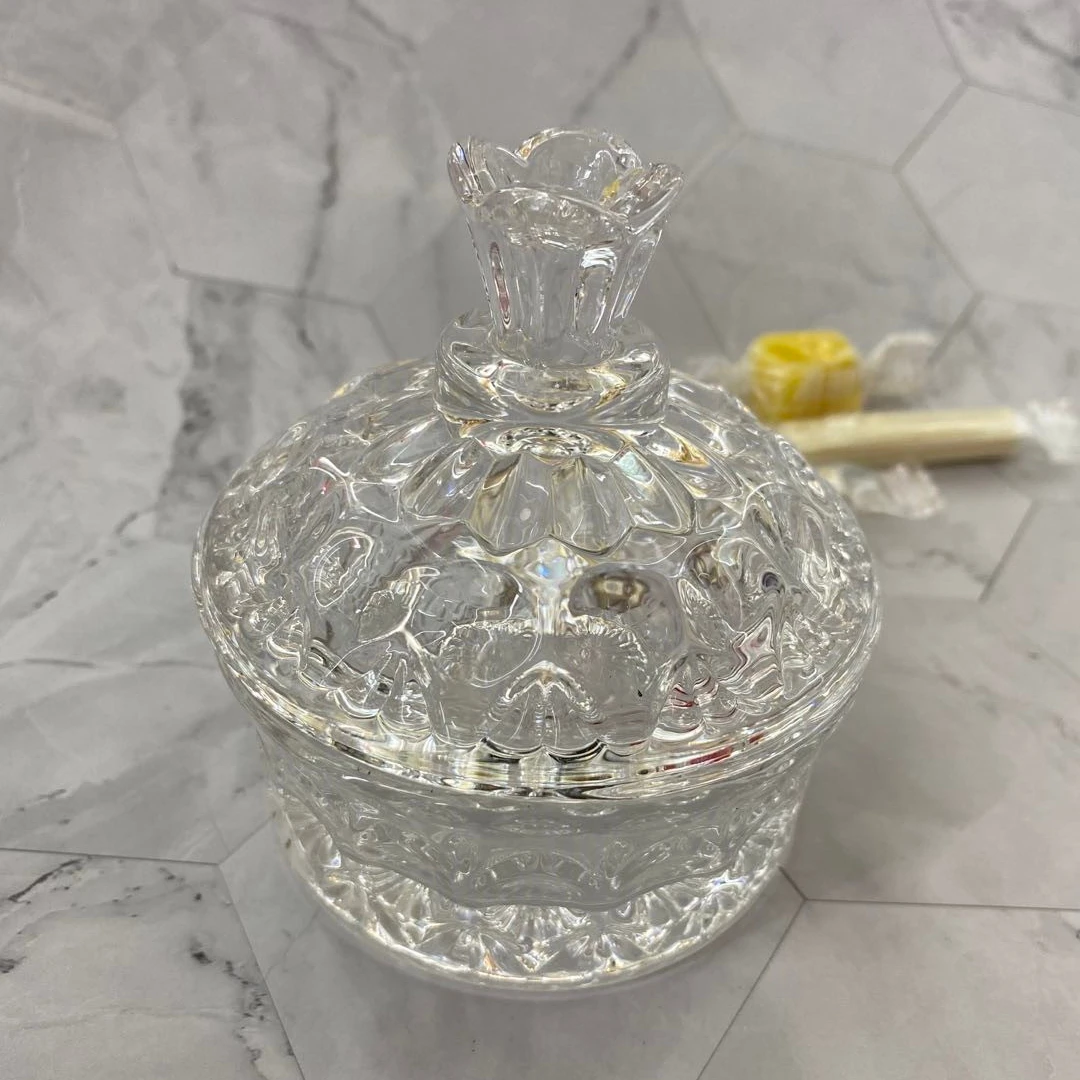 
Wholesale 2021 new glass candy jar with lid for wedding holiday home items 