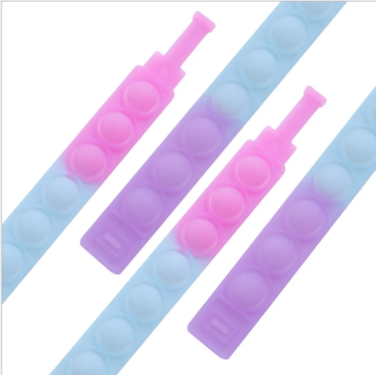 New bracelet deratization pioneer fun colored silicone bracelet wholesale educational decompression toy