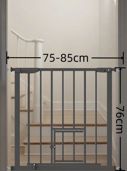 Retractable Wide Baby Pet Dog Safety Gate Fence Puppy Playpen Kids Security Stair Gate For Children With One Window Cat Door