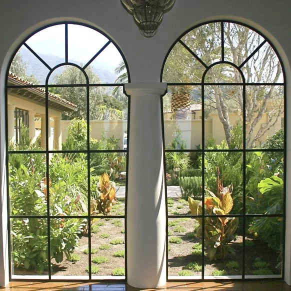 High Quality steel fixed window picture window with grill design attached to its surface for decorative purpose