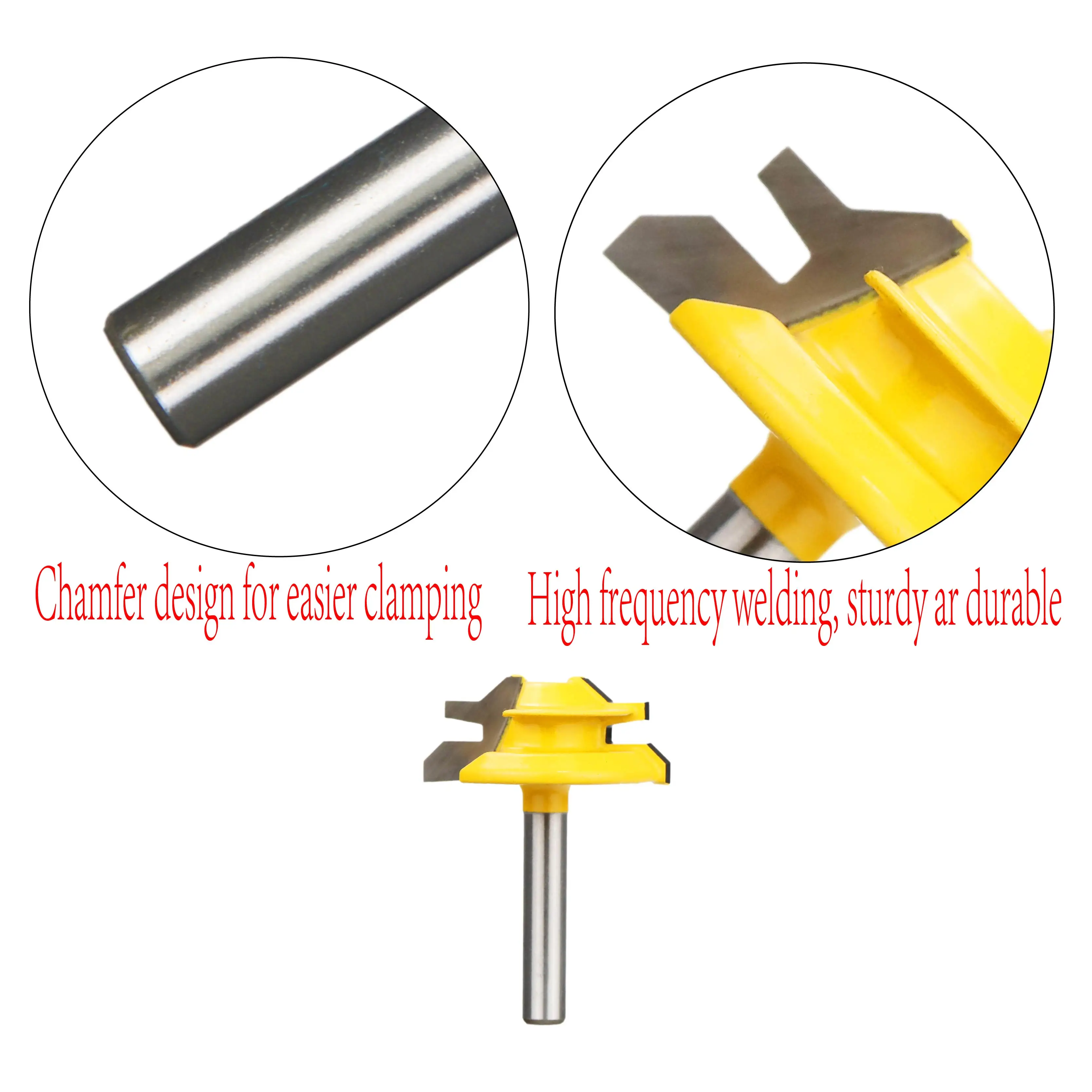 45 Degree Lock Miter Solid Carbide Tenon Jointer Wood Router Bits for Wood Cutter Mill Wood Cutter