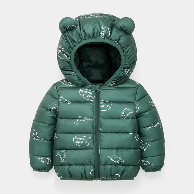 Winter new style teenager boys and girls cartoon down padded jacket children quilted jacket bear ear design cute warm down coat