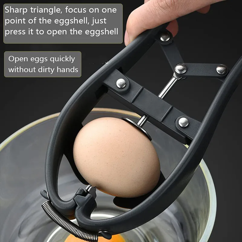 Kitchen Cooking 304 Stainless Steel Egg Opener Gadget Egg Shell Opener Egg Topper Cutter Opener