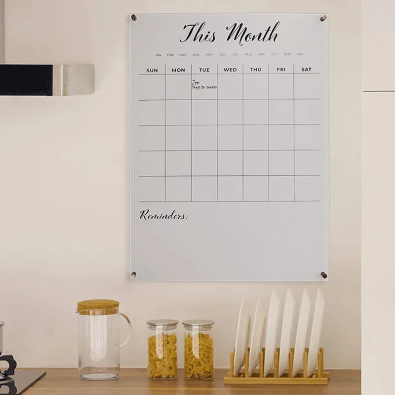 Factory exclusive custom transparent acrylic schedule, hot sale acrylic company display board