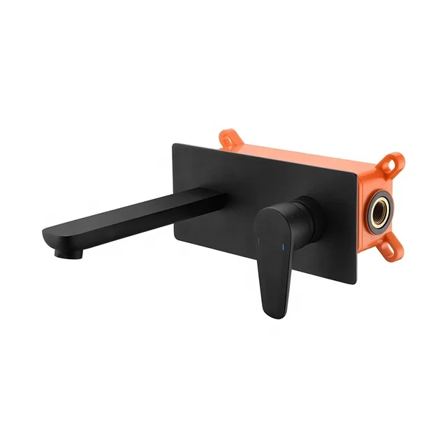 
Modern wall mounted hot and cold brass single hole single lever concealed wash basin mixer 