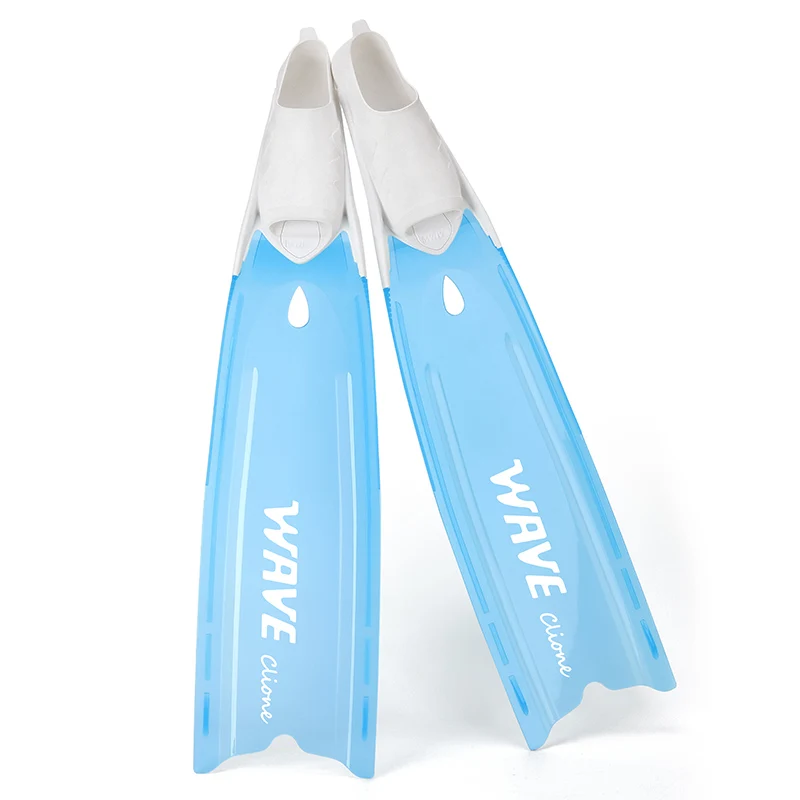 Wave  long blade fins New transparent free diving PP flippers fishing flippers comfortable flexible light weight flippers