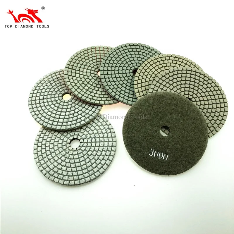 Diameter 3 inch or 4 inch Resin Diamond Polishing Pads For Wet Or Dry Polishing Concrete Terrazzo Stone Floor