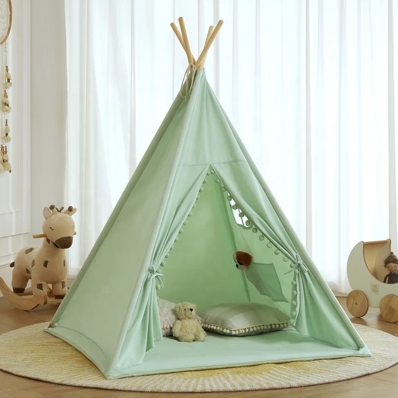 Asweets Children  Indoor Cotton Canvas Indian Play Teepee Tent For Kids
