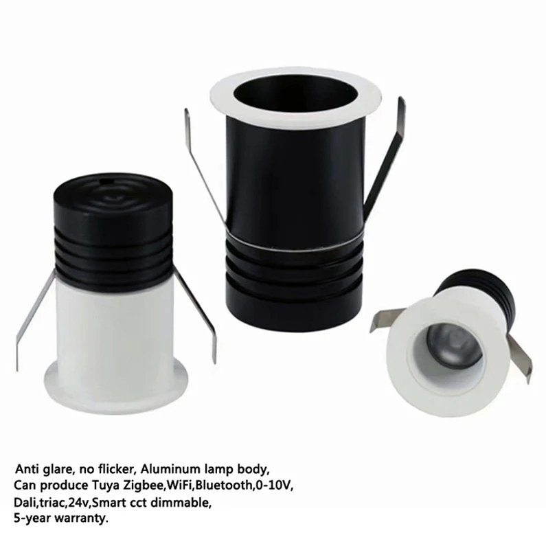 24v 220v tuya zigbee cct dimmable small downlight ceiling smart led spot light 3 watt downlight led mini spotlight