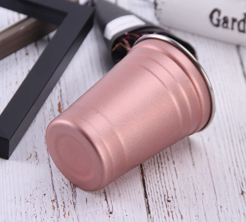 Amazon hot selling Stainless Steel Red Party Cups 16oz ,stainless steel cup ,16oz beer pong cup