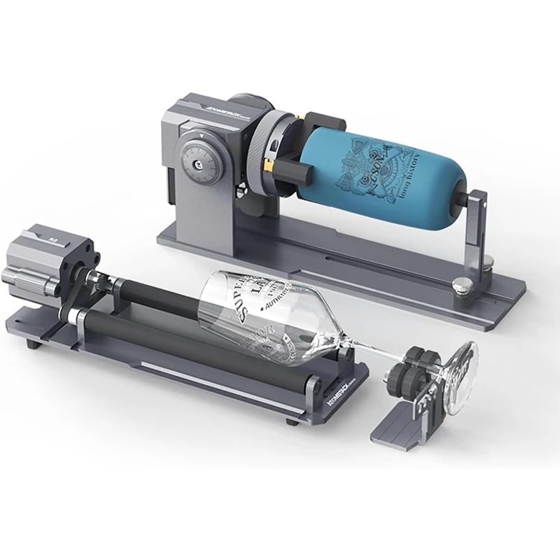 ATOMSTACK R1 Pro Rotary Roller For Laser Engraving Machine 6000mm/min 360 Rotating Roller for Cylinder Cans Sticks Ball Ring