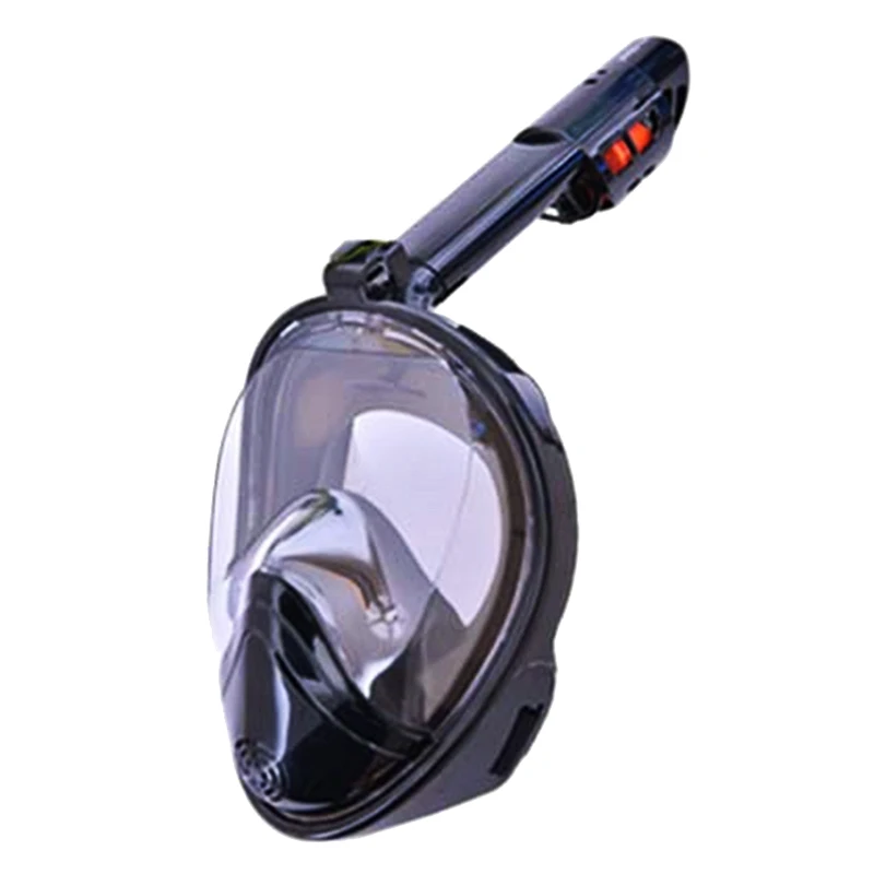 Standard 180 Degree Panoramic View Anti-Fog Anti-Leak Folding Tube Detachable Camera Mount Snorkeling Gear for Adults