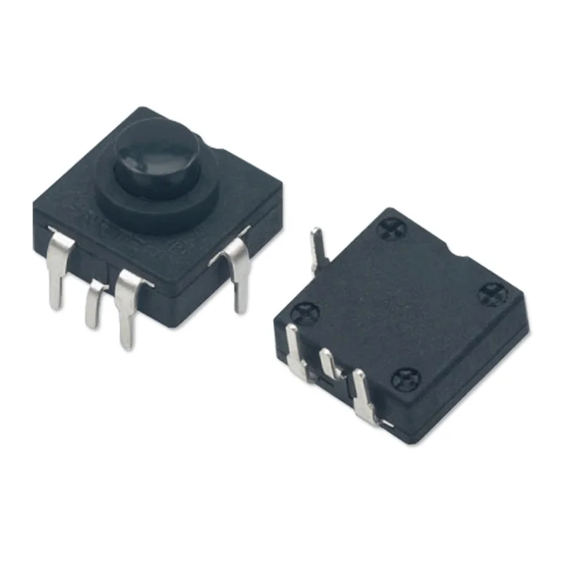 Self-locking Switch 12x12mm 4 Pin Strong Light Table Lamp Flashlight Button Switch ON-ON-ON-OFF