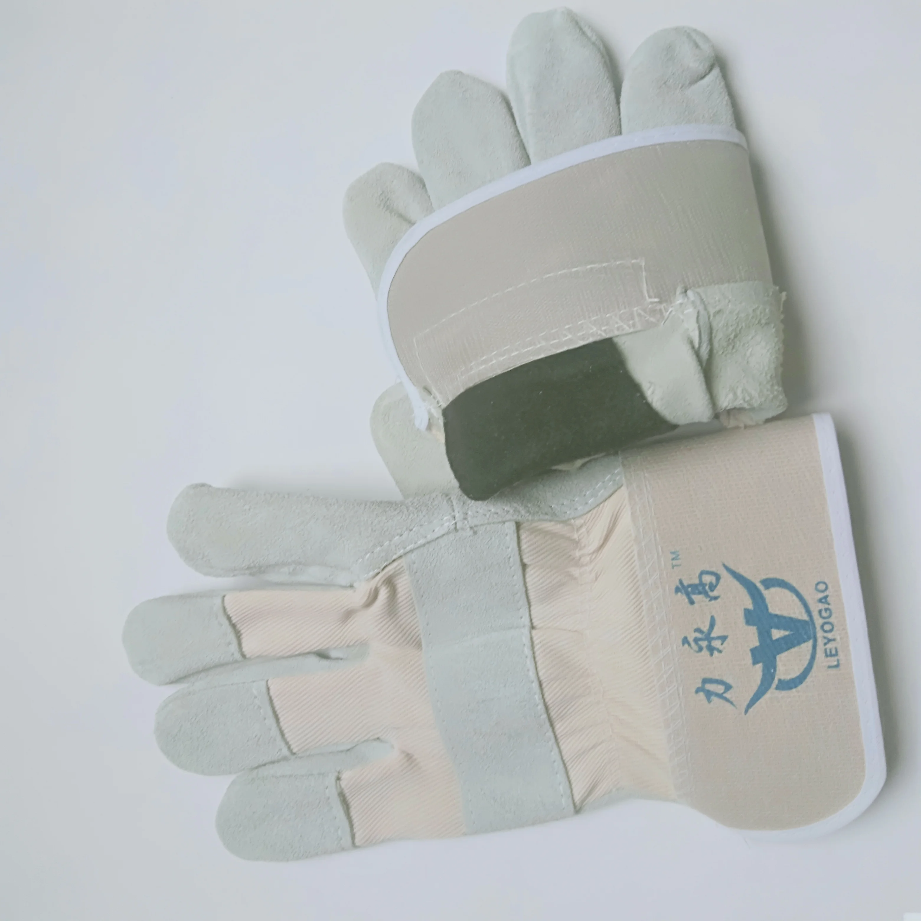 
China OEM gaozhou safety gloves,cow split leather work glove,leather welding gloves 