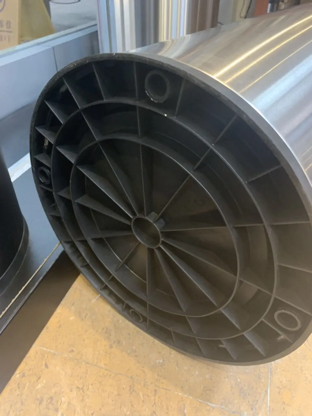 GPX-110T Swing top round 50L stainless steel kitchen paper waste garbage bin