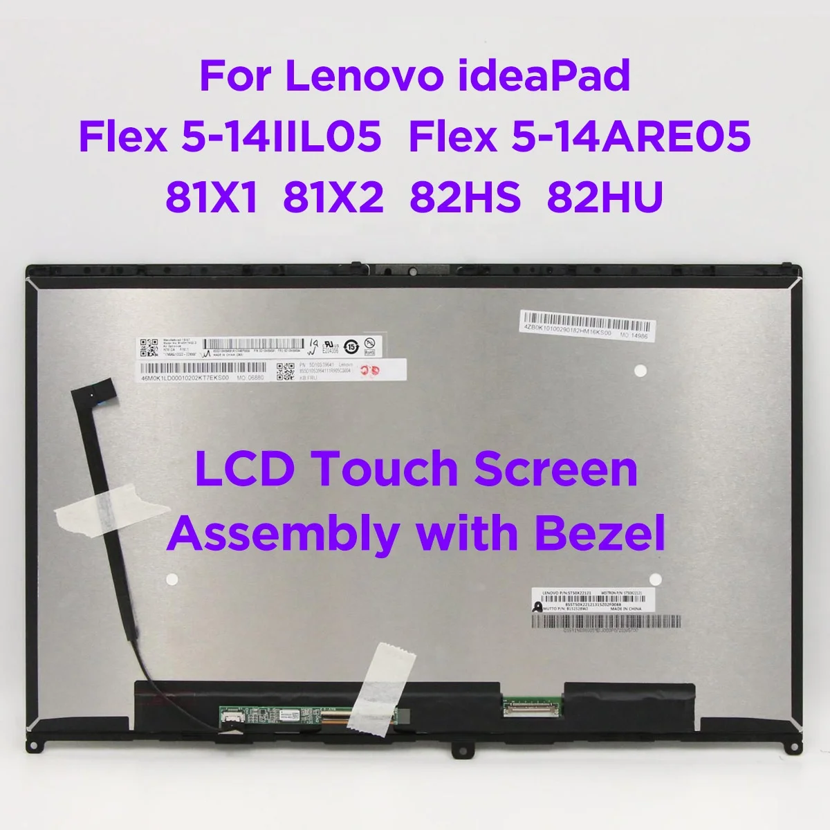 LCD Screen Digitizer Assembly For Lenovo  ideaPad Flex 5-14IIL05 5-14ARE05 5-14ITL05 5-14ALC05 lcd screen display assembly 82HS