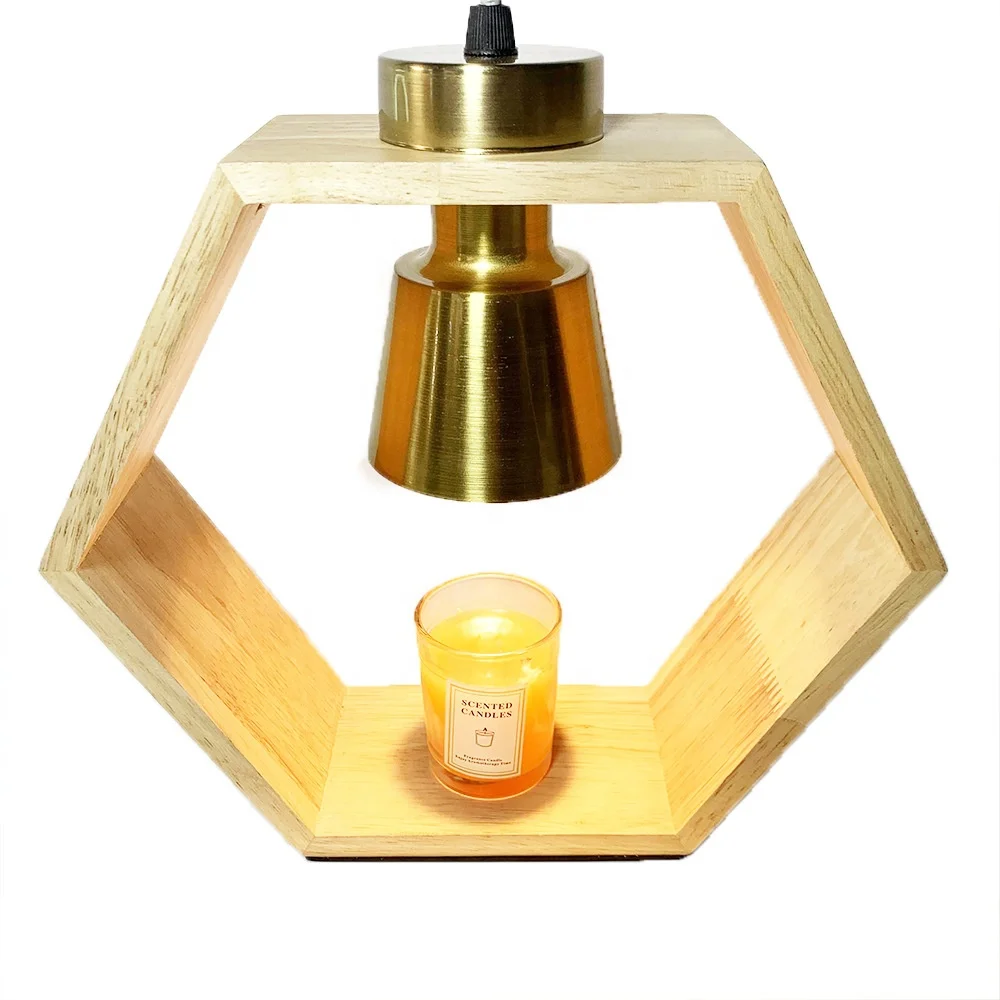 2023 New Style Minimalism  Electric Lamp Adjustable Wooden Wax Melts Candle Warmer