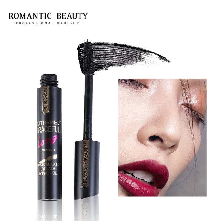Romantic Beauty Natural Fast Dry Black Mascara Custom 3d Fiber Mascara Waterproof Cosmetics