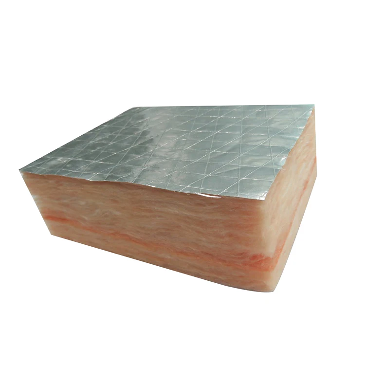 Aluminum foil centrifugal glass wool board water-repellent fireproof glass wool board insulation material