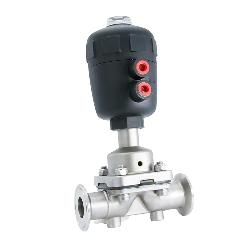 Forged Clamp End Casting Sanitary  Sanitary Stainless Steel Normally Open / Closed Pneumatic Diaphragm Valve Membrane For Food