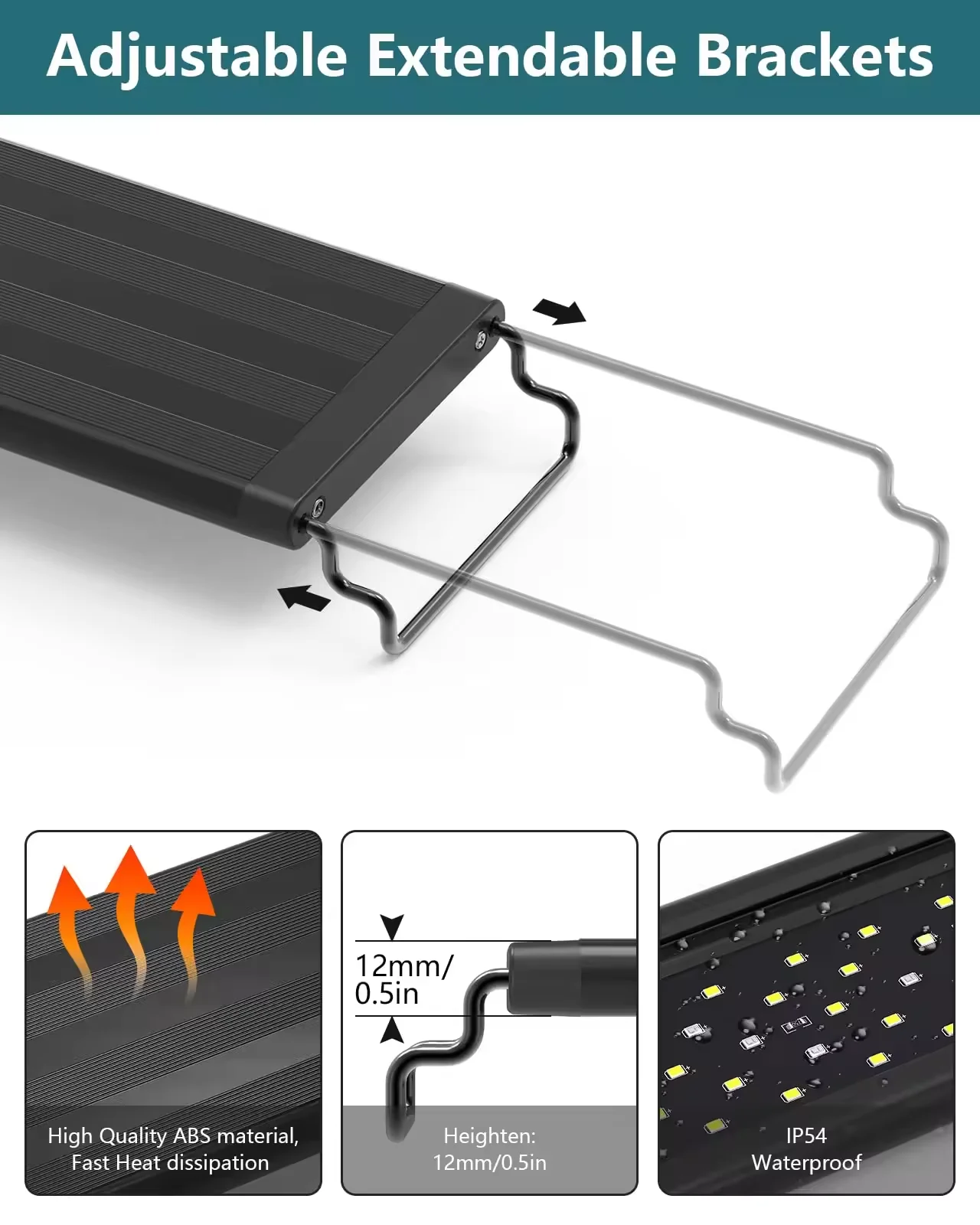 Reef Aquarium LED Light Fish Tank Marine Water Light with Glass and Plastic Material for Aquarium Use light