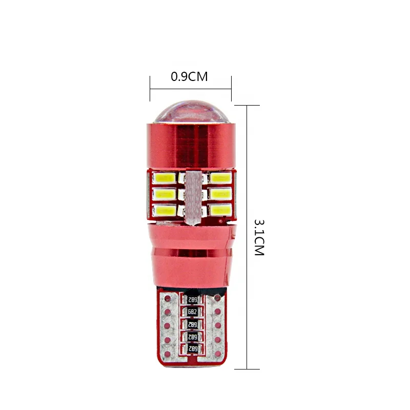 Wholesale manufacturer 3014smd  t10 led canbus 12V to 24V auto led bulb