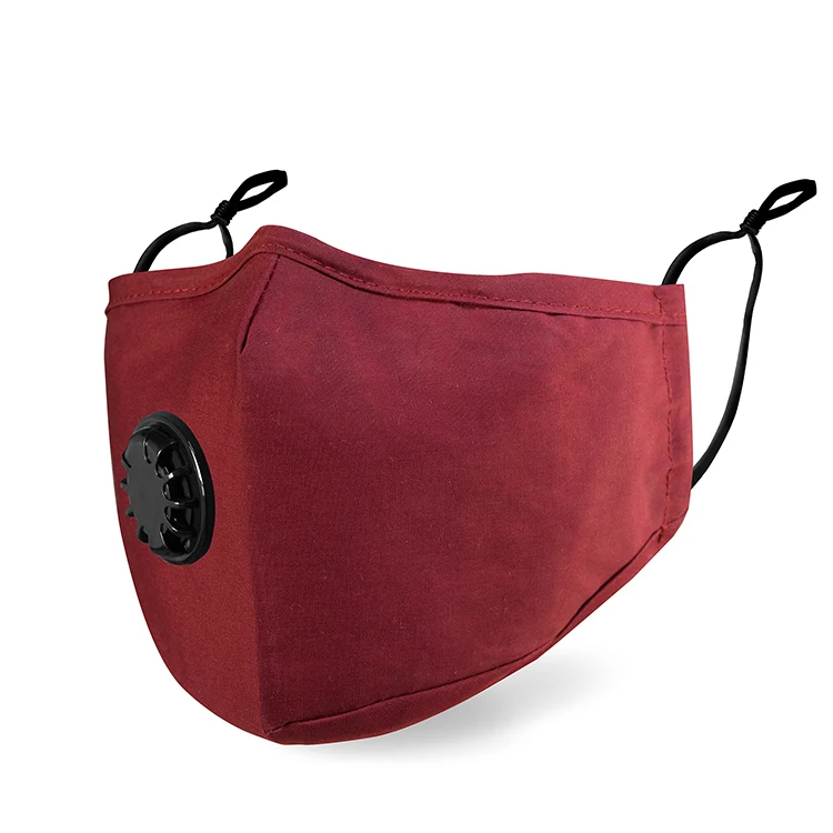 wholesale cotton washable reusable anti dust cotton mask with breathing valve respirator custom cloth reusable face mask