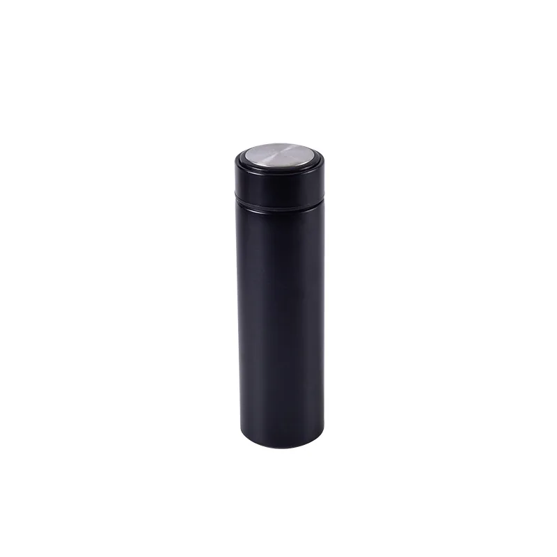 304 double-layer straight cup intelligent temperature measurement insulation cup Glass Mugs with Lid Straw for Water Wine