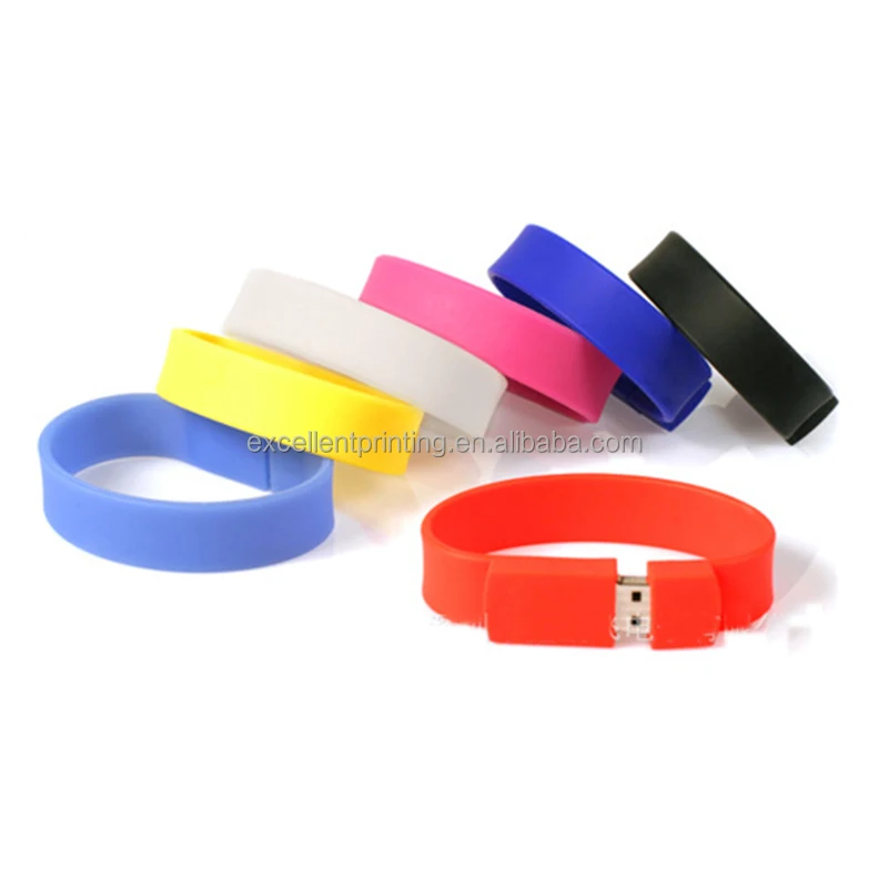 Custom Logo Memory Portable Wristband Usb Flash Drive Bracelet Pendrive Memory Stick